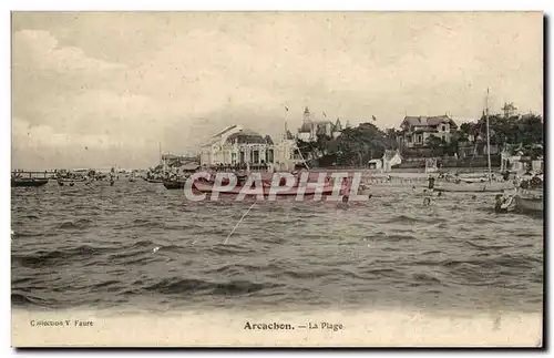 Cartes postales Arcachon La plage