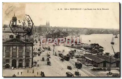 Cartes postales Bordeaux Les quais vus de la Douane