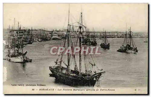 Ansichtskarte AK Bordeaux Les navires morutiers arrives a Terre Neuve