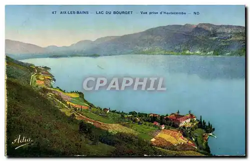 Cartes postales Aix les Bains Lac du Bourget Vue prise d&#39Hautecombe