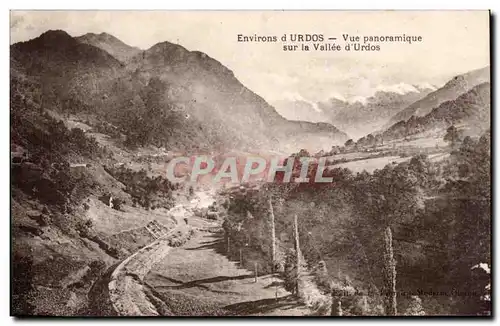 Cartes postales Environs d&#39Urdos Vue panoramique sur la vallee d&#39Urdos