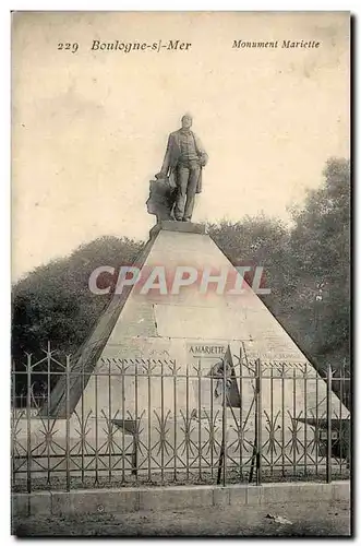 Ansichtskarte AK Boulogne sur Mer Monument Mariette