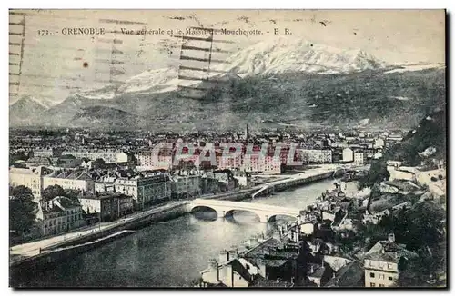 Cartes postales Grenoble Vue generale et le massif de Moucherotte