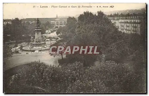 Ansichtskarte AK Lyon Place CArnot et gare de Perrache