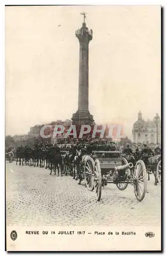 Ansichtskarte AK Militaria Revue du 14 juillet 1917 Place de la Bastille