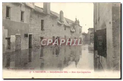 Cartes postales Saumur Inondations 1904 Rue des Capucins