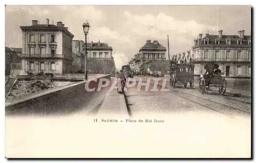 Ansichtskarte AK Saumur Place du roi Rene