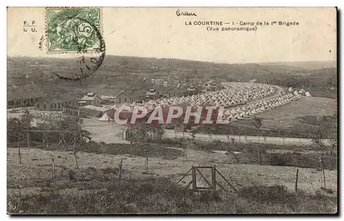 Cartes postales Militaria La Courtine Camp de la 1ere brigade