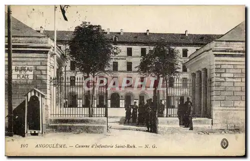 Cartes postales Militaria Angouleme Caserne d&#39infanterie Saint Roche