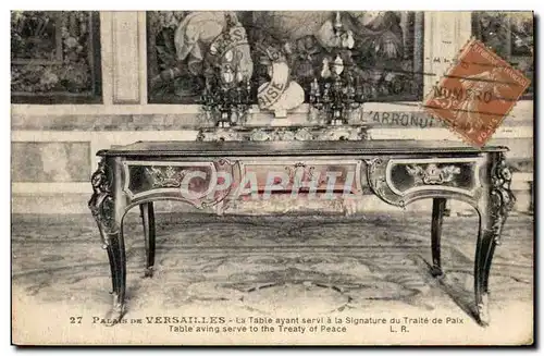 Ansichtskarte AK Versailles La table ayant servi a la signature du traite de Paix