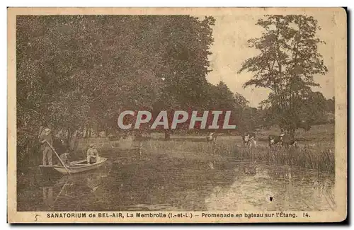 Cartes postales Sanatorium de Bel Air La membrotte Promenade en bateau sur l'etang