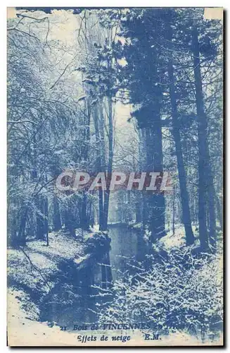 Cartes postales Bois de Vincennes Effet de neige