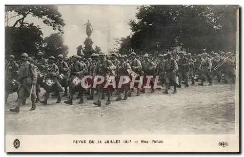 Ansichtskarte AK Revue du 14 juillet 1917 Nos poilus Militaria