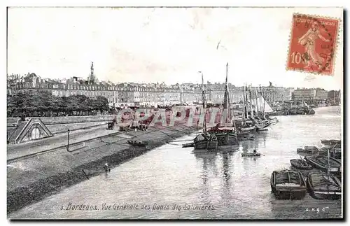 Ansichtskarte AK Bordeaux Vue generale des quais des salinieres