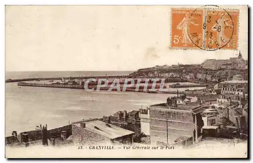 Cartes postales Granville Vue generale sur le port