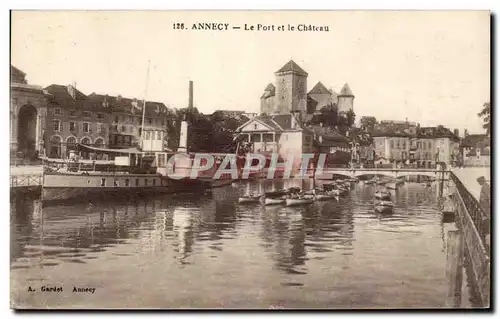 Annecy Cartes postales Le port et le chateau