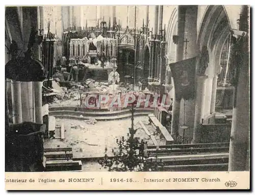 Ansichtskarte AK Interieur de l&#39eglise de Nomeny Militaria