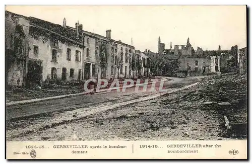 Ansichtskarte AK GErbeviller apres le bombardement Militaria