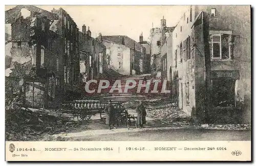 Cartes postales Nomeny 24 decembre 1914 Militaria