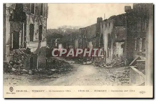 Cartes postales Nomeny 24 decembre 1914 Militaria