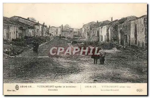 Ansichtskarte AK Vitrimont apres le bombardement Militaria
