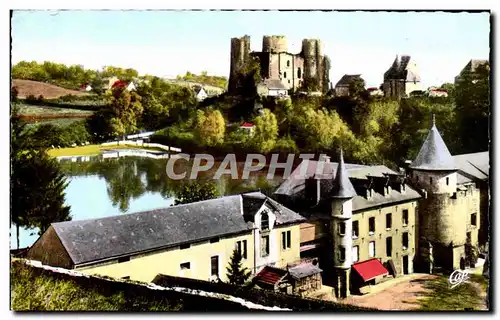 Cartes postales moderne Bourbon l&#39Archambault Le chateau le moulin et l&#39etang