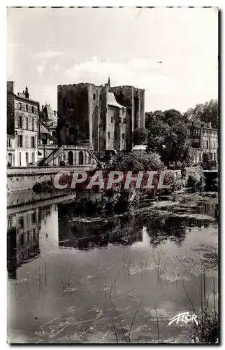 Moderne Karte Niort Le donjon au bord de la Sevre