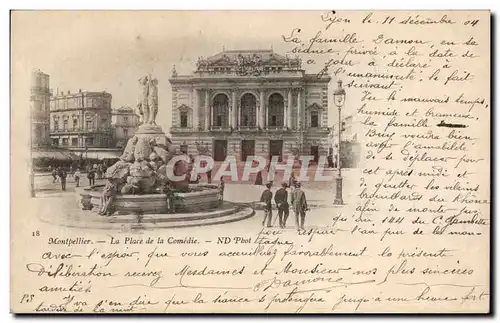 Cartes postales Montpellier La place de la comedie