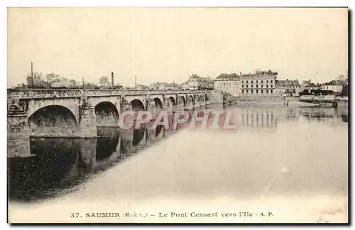 Saumur Cartes postales Le pont Cessart vers l&#39ile