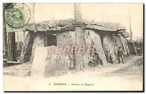 Environs de Saumur Cartes postales Bagneux Le grand dolmen