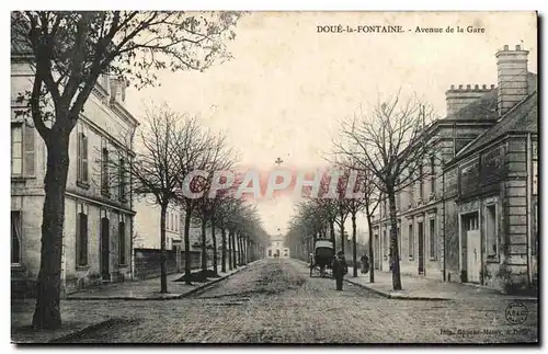 Doue la Fontaine Cartes postales Avenue de la gare