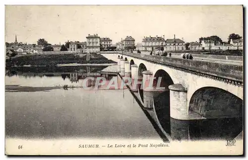 Ansichtskarte AK Saumur La Loire et le pont napoleon