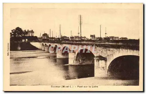 Cartes postales Saumur Pont sur la Loire