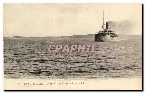 Ansichtskarte AK Egypt Egypte Suez Shi on the Timsah lake bateau