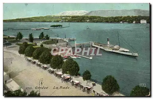 Cartes postales Suisse Geneve la rade bateau