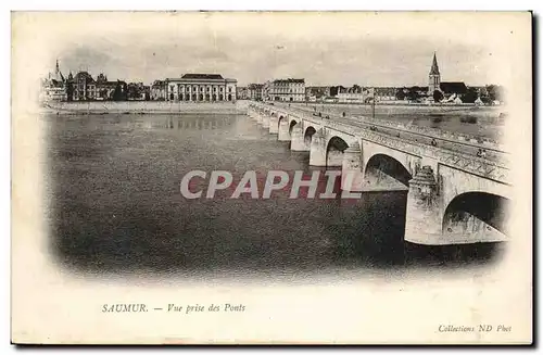 Ansichtskarte AK Saumur Vue prise des ponts