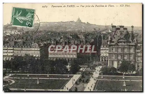 Ansichtskarte AK Panorama de Paris Vue prise du pavillon de Flore