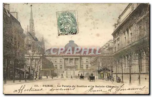 Ansichtskarte AK Paris Le palais de justice et la sainte Chapelle