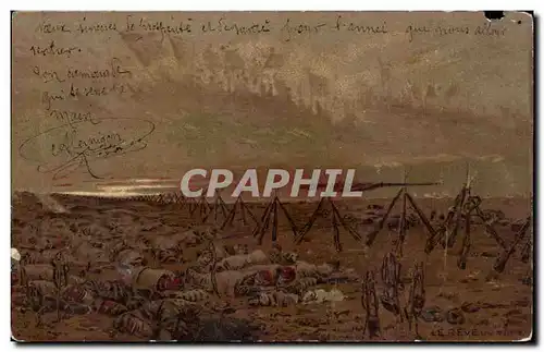 Cartes postales Militaria le reve Scene de bataille