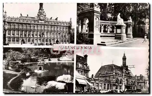 Cartes postales moderne Valenciennes Hotel de ville Monument Froissart Jardin de la Rhonelle
