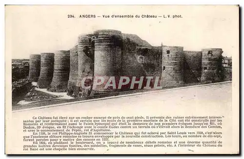 Cartes postales Angers Vue d&#39ensemble du chateau