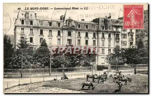 Cartes postales Le Mont Dore International Hotel ane donkey