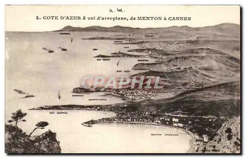 Cartes postales De Menton a CAnne