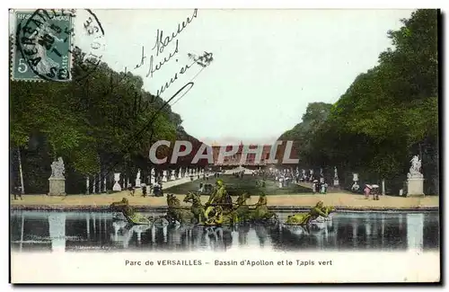 Cartes postales Palais de Versailles Bassin d&#39Apollon et le tapis vert