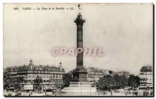 Cartes postales Paris La place de la Bastille