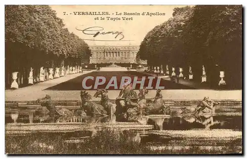 Cartes postales Versailles Le bassin d&#39Apollon et le tapis vert