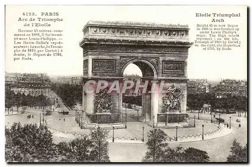 Cartes postales Paris Arc de TRiomphe