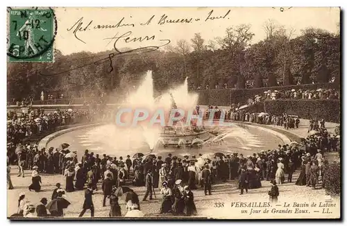 Cartes postales Versailles Le bassin de Latone un jour de grandes eaux