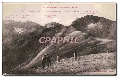 Cartes postales Luchon Plateau de Superbagneres en route pour le Cecire