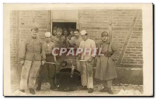 CARTE PHOTO Militaria Cuisiniers